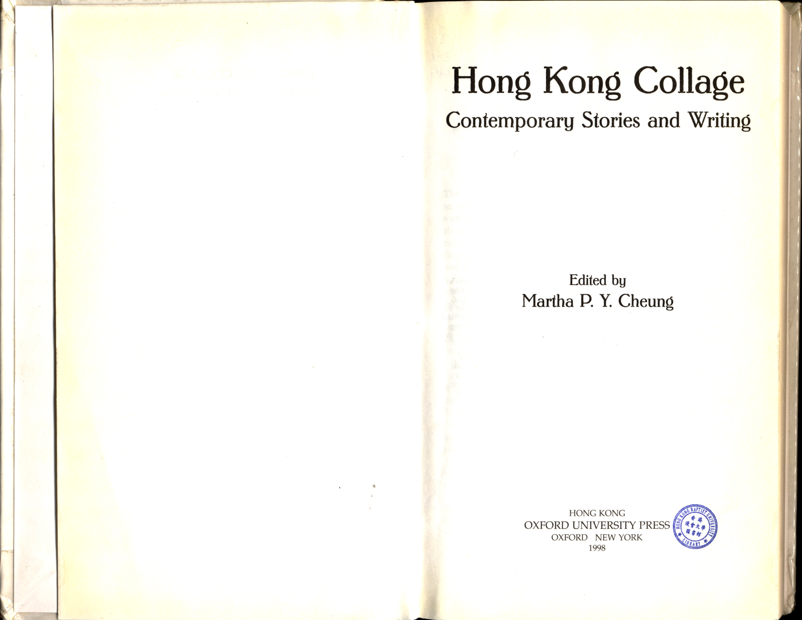 Hong Kong Collage: Contemporary Stories and Writing