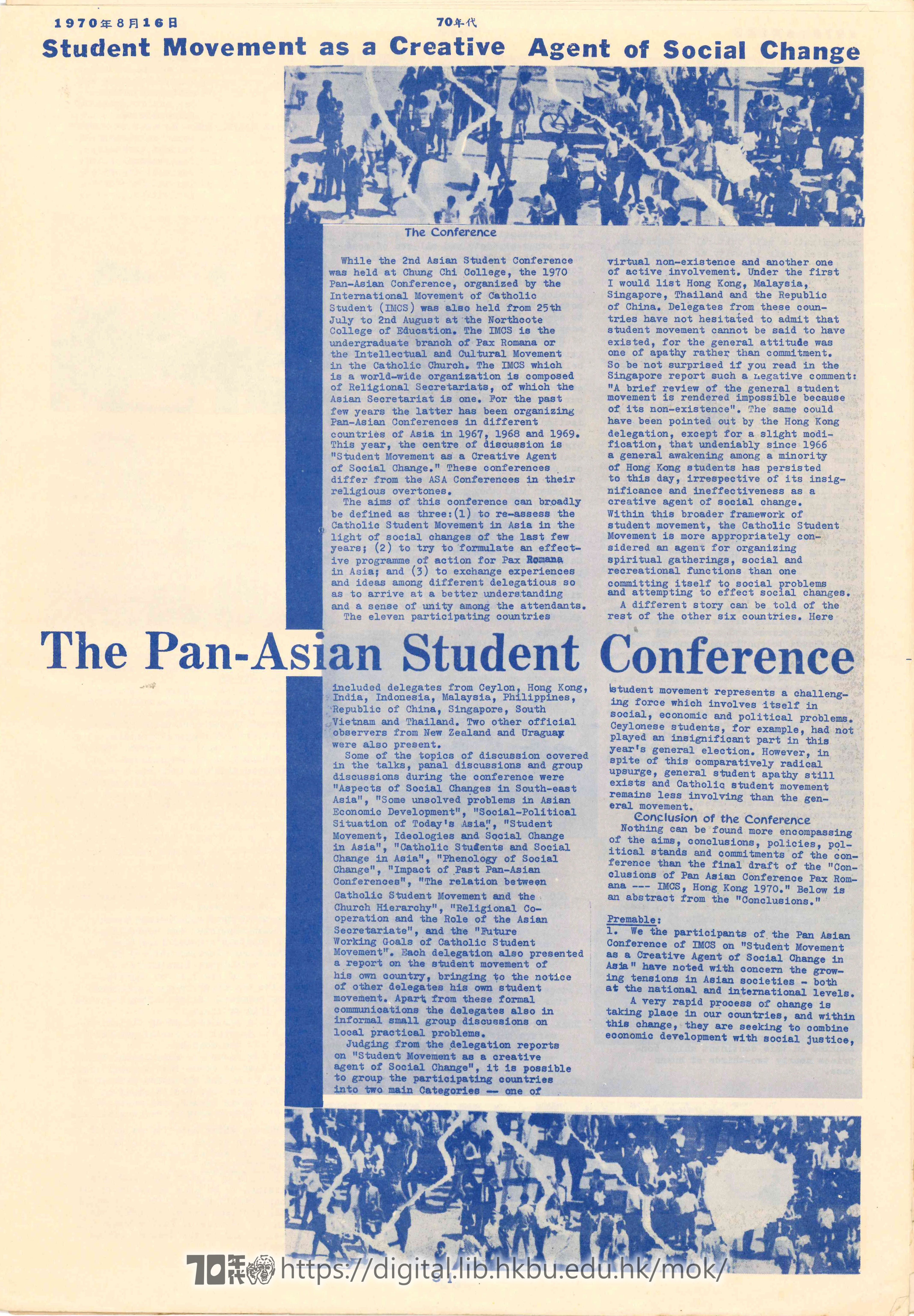  12 Student Movement as a Creative Agent of Social Change: The Pan-Asian Student Conference C.P.W. 