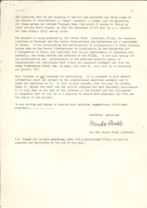  Letter about 1984 International Anarchist Gathering  