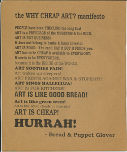  5 the WHY CHEAP ART? Manifesto  