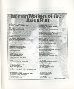  5 Women Workers of the Asian Rim  