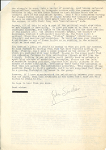  Letter from John Sinclair to Mok Chiu Yu SINCLAIR, John 