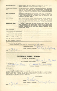  Appointment letter from Diocesam Girls