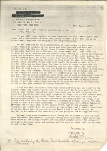  Letter from Mok Chiu Yu to Judith Beck and other comrades and friends of the Living Theatre MOK, Chiu Yu 