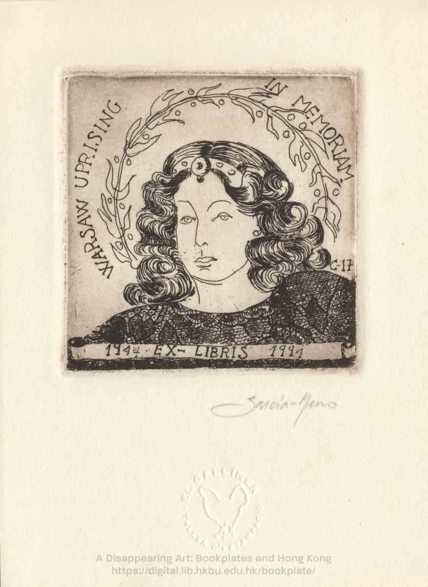 bookplate 藏書票 Ex Libris Association GARCÍA-MURO, Luisa 