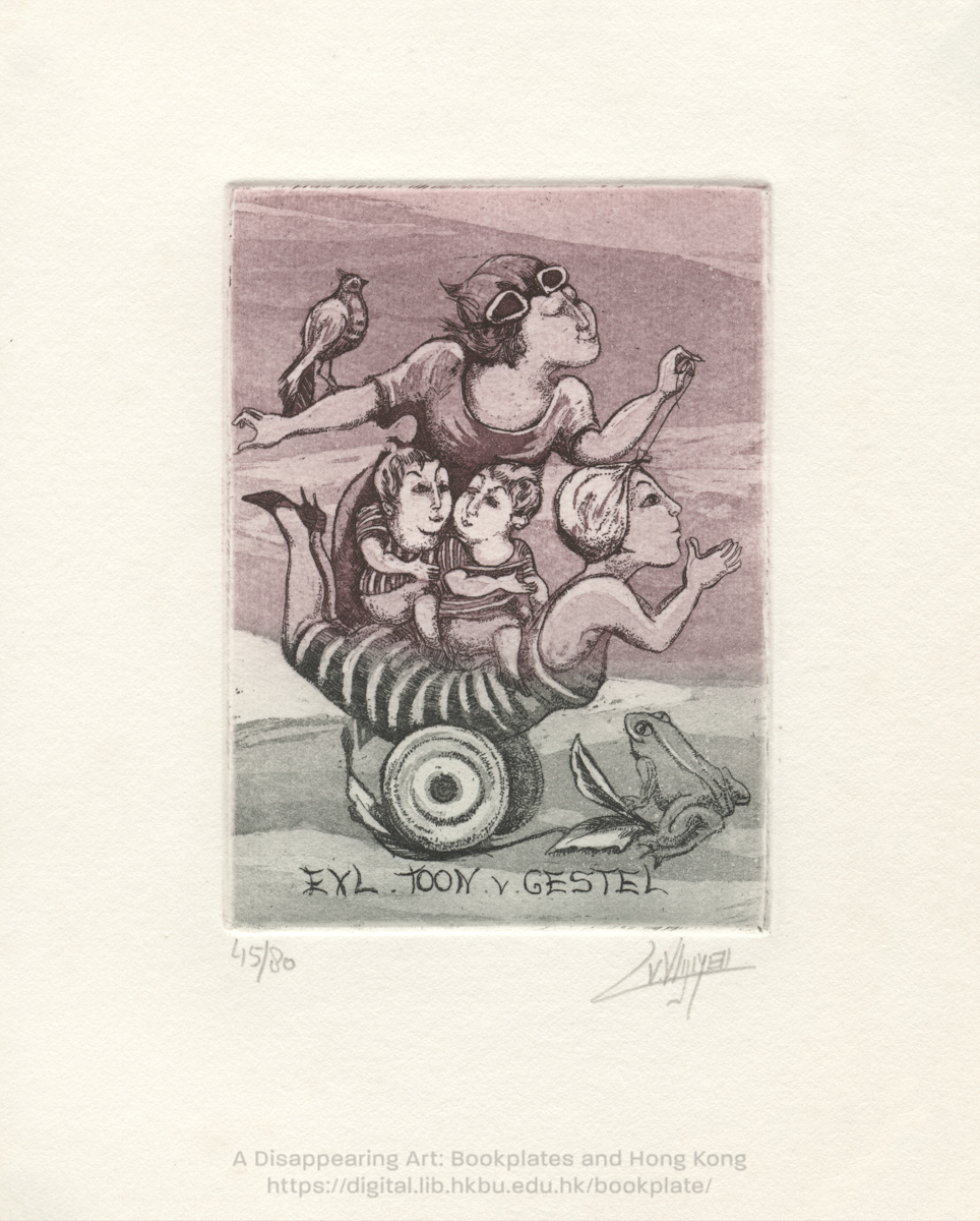 bookplate 藏書票 Ex Libris Association VAN VLIJMEN, Lies 