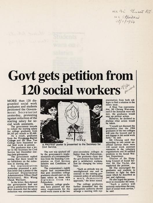 Govt gets petition from 120 social workers