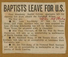 Baptists Leave For U.S.