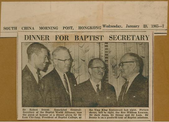 Dinner for Baptist Secretary