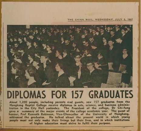 Diplomas for 157 Graduates